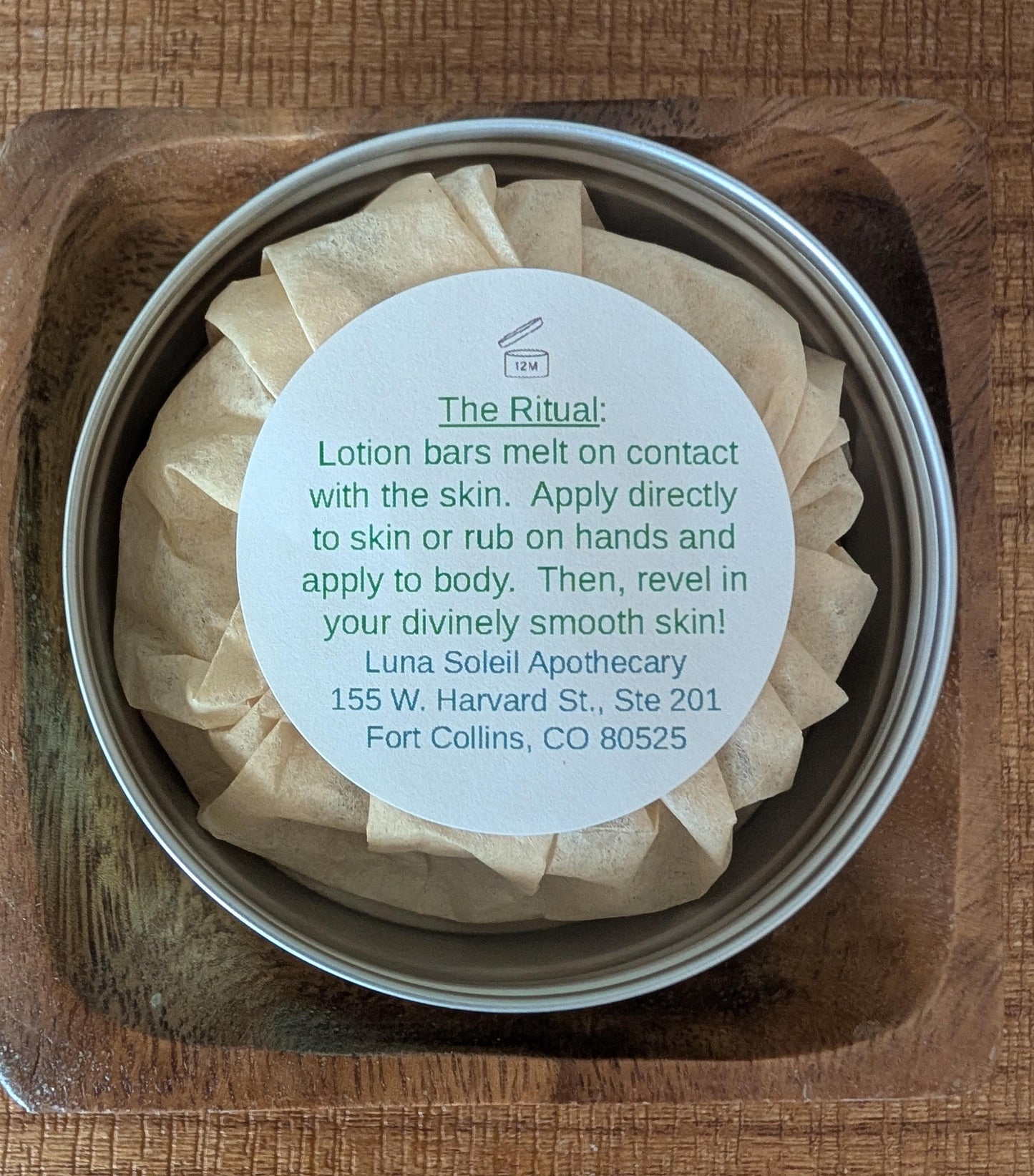 Dragon's Egg Herbal-Infused Lotion Bar. Made with Organic Comfrey and Organic Hemp seed oil.