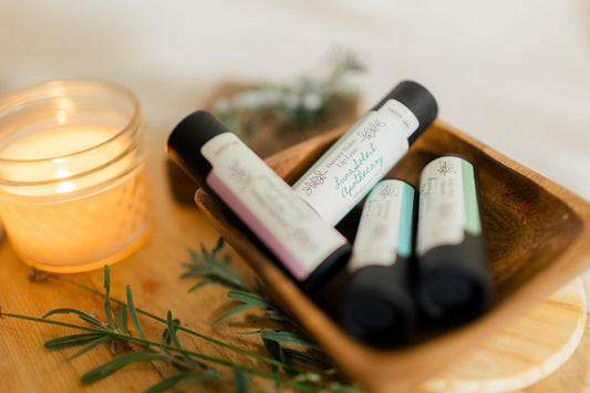 Lavender Balsam Lip Love. Herbal infused lip balm