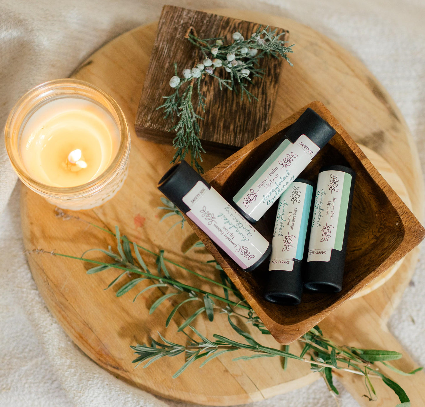 Lavender Balsam Lip Love. Herbal infused lip balm