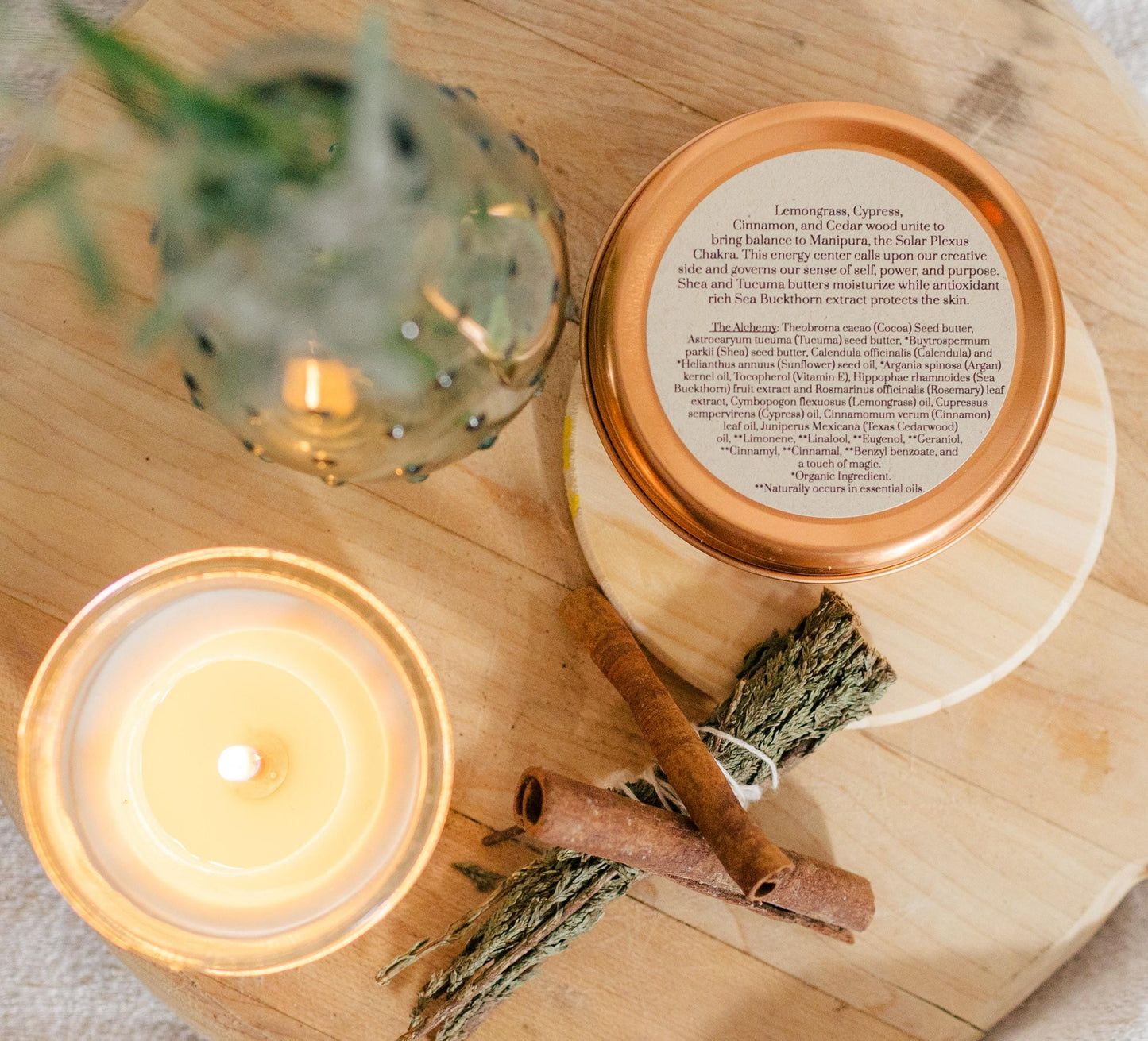 Manipura Herbal-Infused Lotion Bar. A moisturizing blend of natural butters and essential oils to bring balance to your Solar Plexus chakra.