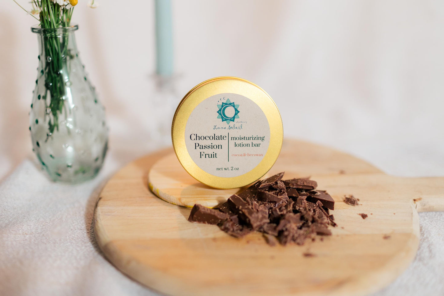Chocolate Passion Fruit Lotion Bar with Beeswax