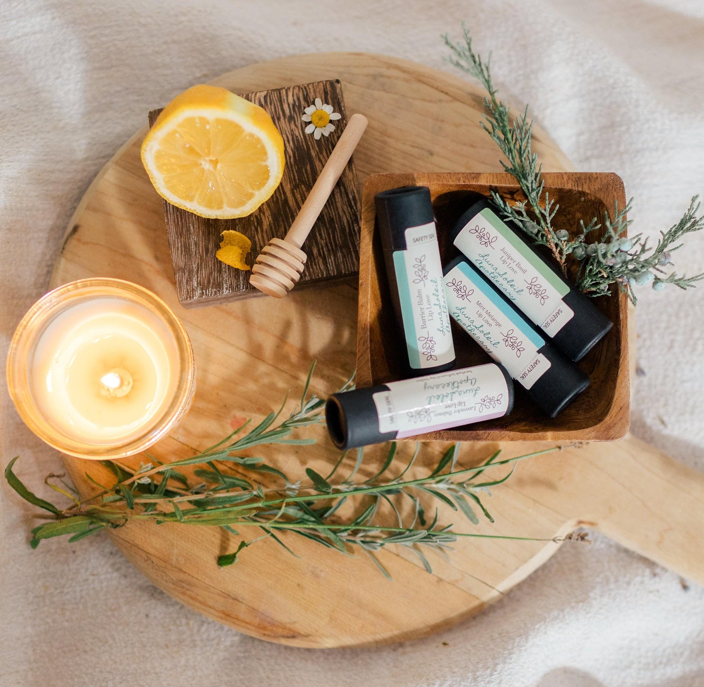 Lavender Balsam Lip Love. Herbal infused lip balm