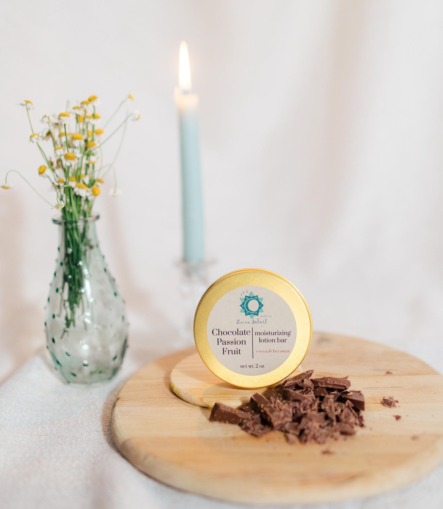 Chocolate Passion Fruit Lotion Bar with Beeswax