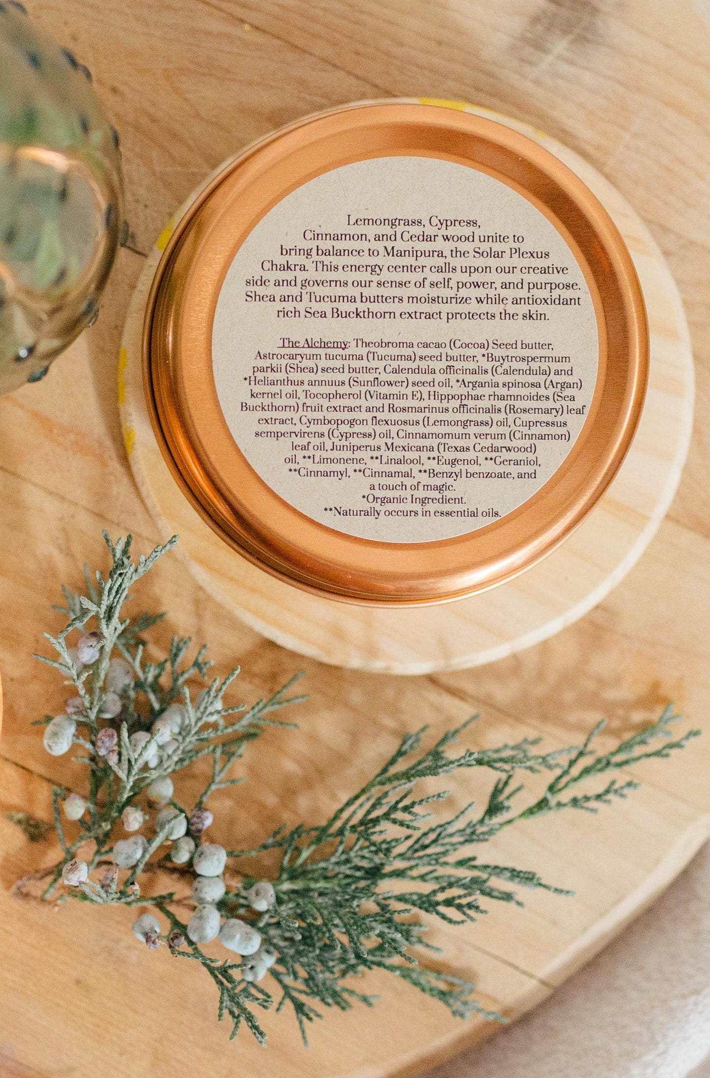 Manipura Herbal-Infused Lotion Bar. A moisturizing blend of natural butters and essential oils to bring balance to your Solar Plexus chakra.